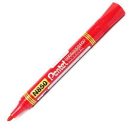 Pentel Marcadores Permanentes N850 Rojo (Pack de 12)