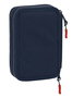 Plumier Doble Munich Flash Azul marino 12.5 x 19.5 x 4 cm (28 piezas)