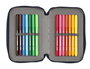 Plumier Doble Munich Flash Azul marino 12.5 x 19.5 x 4 cm (28 piezas)