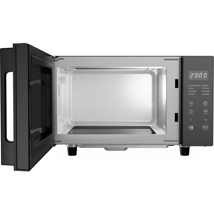 Continental Edison Microondas sin Plato Giratorio CEMO23FB con Grill, 23L, Negro