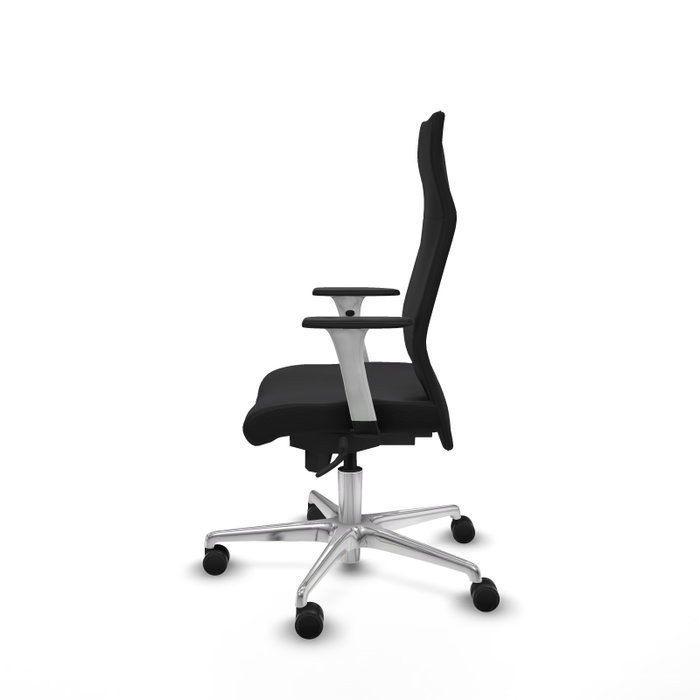 PIQUERAS Y CRESPO Sillón Albacete Negro con Mecanismo Sincro y Base de Aluminio