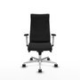 PIQUERAS Y CRESPO Sillón Albacete Negro con Mecanismo Sincro y Base de Aluminio