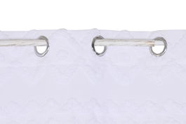 DKD Home Decor Coord cama 1c24 Cortina Boho Blanco 260 x 140 cm (2 Unidades)