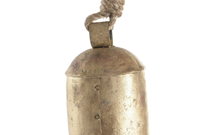 DKD Home Decor Campana Hierro Cuerda Dorado Desgastado