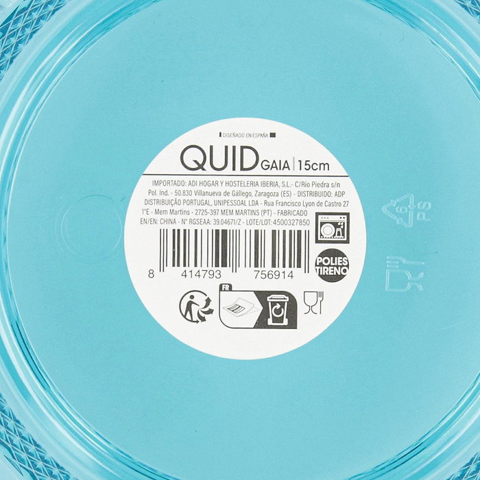 Quid Bol Poliestireno Gaia 15 cm Turquesa (12 Unidades) inevitable