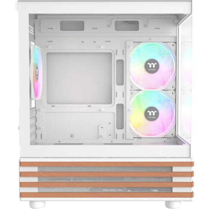 Thermaltake CA-1Z4-00M6WN-WS View 170 WS ARGB Snow - Gabinete para PC Mini Torre, Factor de Forma Micro-ATX, Color Blanco, Sin Fuente de Alimentación