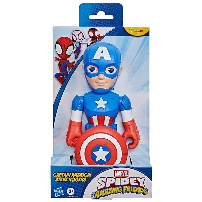 Hasbro Spidey and His Amazing Friends - Figura de Acción Capitán América Steve Rogers G2462 Marvel - 5 Puntos de Articulación Hasbro Spidey and His Amazing Friends - Figura de Acción Capitán América Steve Rogers G2462 Marvel - 5 Puntos de Articulación