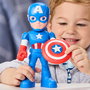 Hasbro Spidey and His Amazing Friends - Figura de Acción Capitán América Steve Rogers G2462 Marvel - 5 Puntos de Articulación
