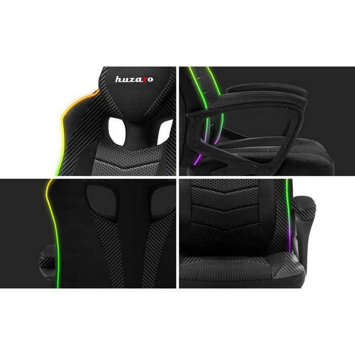 Silla Gaming Huzaro HZ-Force 2.5 RGB Mesh Negro Gris Silla Gaming Huzaro HZ-Force 2.5 RGB Mesh Negro Gris