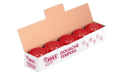 Jovi Témpera Escolar Bermellón Estuche de 5 Botes de 35 ml