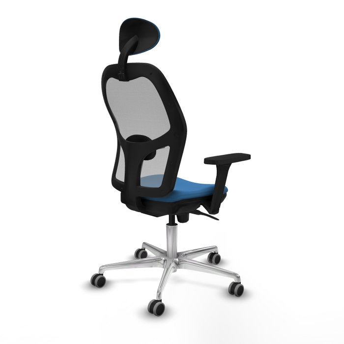 PIQUERAS Y CRESPO Silla de oficina Jorquera con mecanismo Sincro, Azul claro y Gris