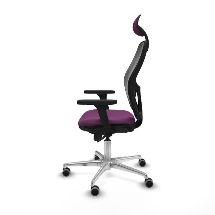 PIQUERAS Y CRESPO Silla de oficina Jorquera con mecanismo Sincro, Morado y Negro