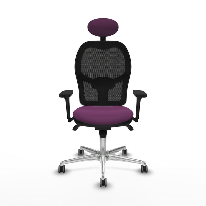 PIQUERAS Y CRESPO Silla de oficina Jorquera con mecanismo Sincro, Morado y Negro