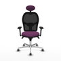 PIQUERAS Y CRESPO Silla de oficina Jorquera con mecanismo Sincro, Morado y Negro
