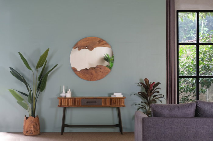 DKD Home Decor Espejo Balines Marron 5 x 100 x 100 cm DKD Home Decor Espejo Balines Marron 5 x 100 x 100 cm