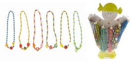 DKD Home Decor Collar de Madera Multicolor Surtido de 6