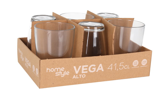 Lav Vaso Vega Alto 41.5 Cl (8.5 x 8.5 x 12 cm, 340 g) (24 Unidades)