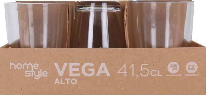 Lav Vaso Vega Alto 41.5 Cl (8.5 x 8.5 x 12 cm, 340 g) (24 Unidades)