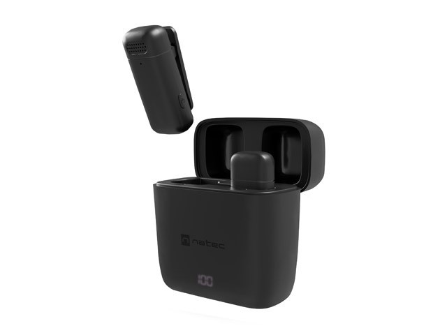 Natec Hopper Micrófono de corbata inalámbrico USB-C Negro