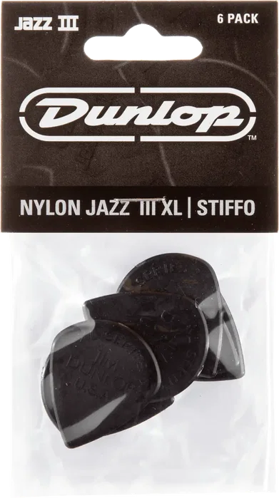 DUNLOP Púas Nylon Jazz III XL Stiffo - 1,38 Mm Pack 6