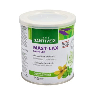 SANTIVERI Mast-Lax 75 g - Complemento Alimenticio a Base de Plantas para el Tránsito Intestinal - Bote SANTIVERI Mast-Lax 75 g - Complemento Alimenticio a Base de Plantas para el Tránsito Intestinal - Bote