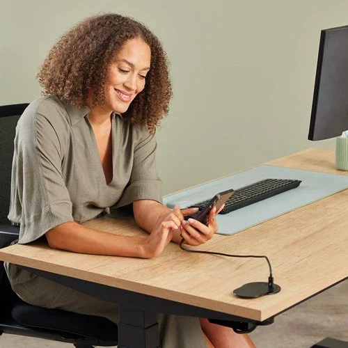 Fellowes Toma de Carga Empotrable con USB-A/C Negro