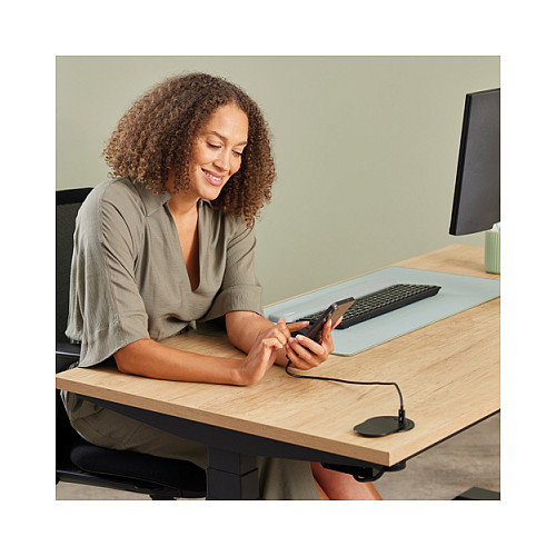 Fellowes Toma de Carga Empotrable con USB-A/C Negro