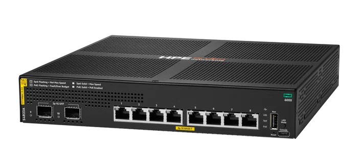 Aruba Networking CX 6000 8-puerto 10M/100M/1G PoE 2-puerto SFP 67W Aruba Networking CX 6000 8-puerto 10M/100M/1G PoE 2-puerto SFP 67W