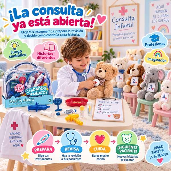 Jugatoys - jugahome Maletín médico con accesorios
