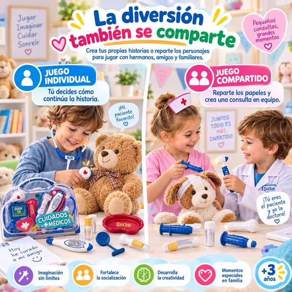Jugatoys - jugahome Maletín médico con accesorios