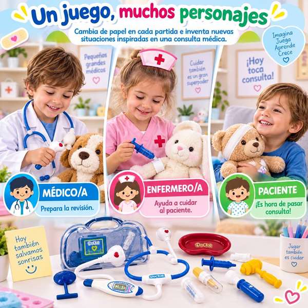 Jugatoys - jugahome Maletín médico con accesorios