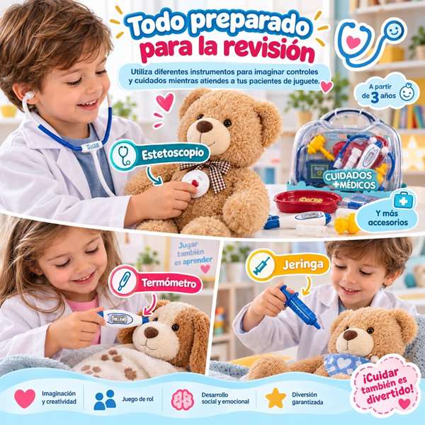 Jugatoys - jugahome Maletín médico con accesorios