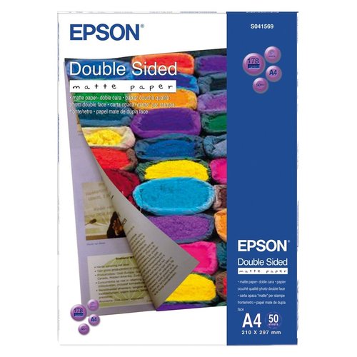 Epson Papel Fotográfico Mate Doble Cara A4 178g 50 Hojas