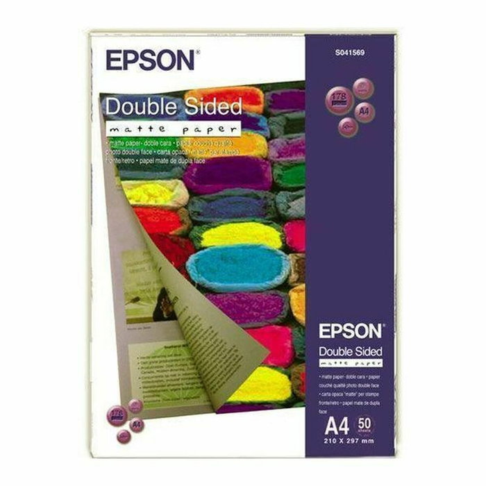 Epson Papel Mate Doble Cara A4 178g 50 Hojas C13S041569 Epson Papel Mate Doble Cara A4 178g 50 Hojas C13S041569