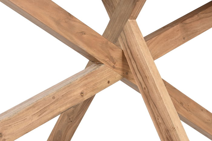 DKD Home Decor Mesa Comedor Alpino Natural Madera Acacia 100 x 200 x 78 cm