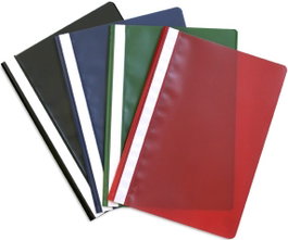 GRAFOPLAS Dossier con Sujetador de Polipropileno Azul, Formato Folio, Pack de 25