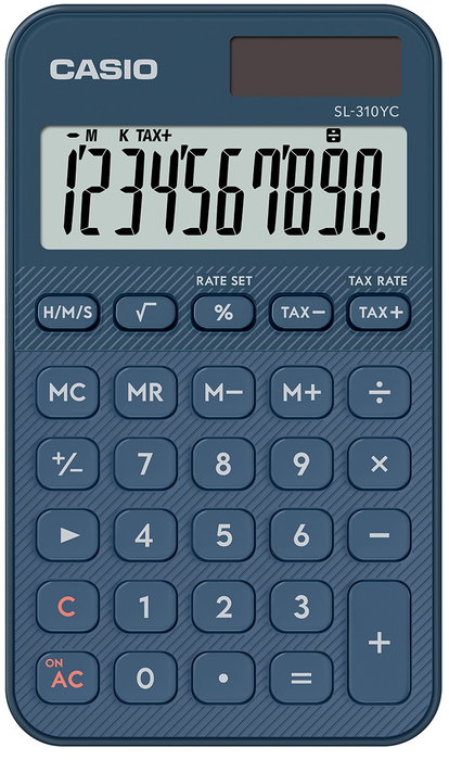 Casio SL-310YC-NY Calculadora de 10 Dígitos Azul Marino