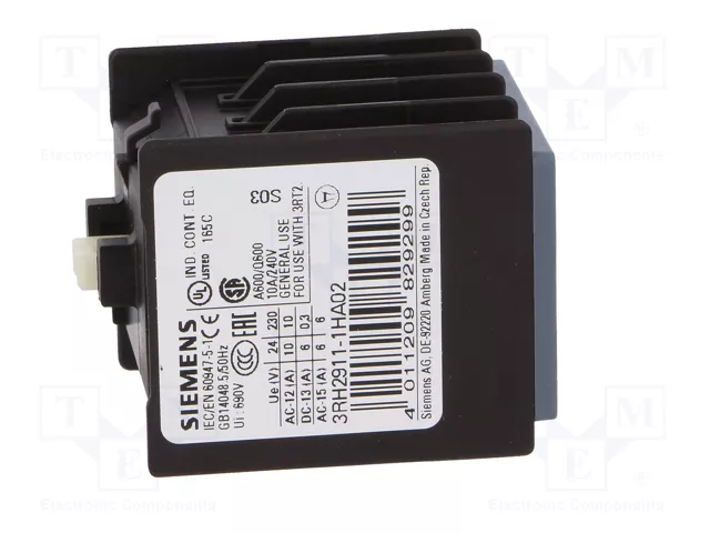 SIEMENS Contactores auxiliares S0, S00, S2 con agarres de tornillo SIEMENS Contactores auxiliares S0, S00, S2 con agarres de tornillo