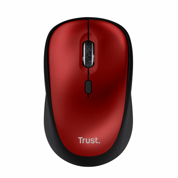 Trust Yvi+ Ratón Óptico Inalámbrico Compacto Rojo
