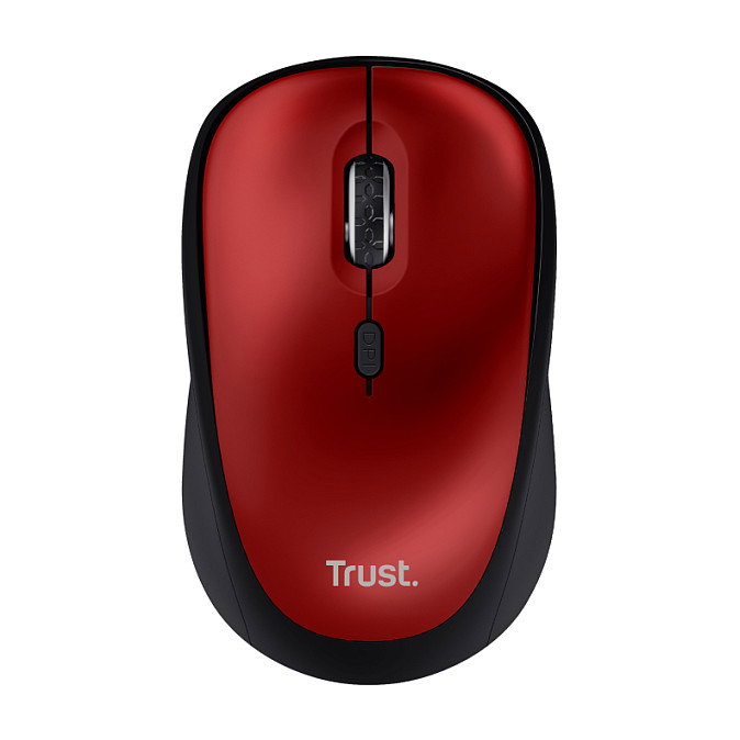 Trust Yvi+ Ratón Óptico Inalámbrico Compacto Rojo