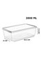 Hermia KKDFR2000-20 Juego de 20 Cajas de Almacenamiento Transparentes 14 x 23.5 x 7.5 cm / 2000 ml