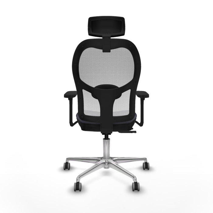 PIQUERAS Y CRESPO Silla de oficina Jorquera con mecanismo Sincro/Traslack, Gris oscuro y Blanco