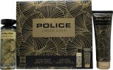 Police Amber Gold Set de Regalo para Mujer con Eau de Toilette de 100 ml y Loción de 125 ml
