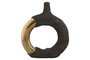 DKD Home Decor Jarrón de Gres Marrón y Dorado