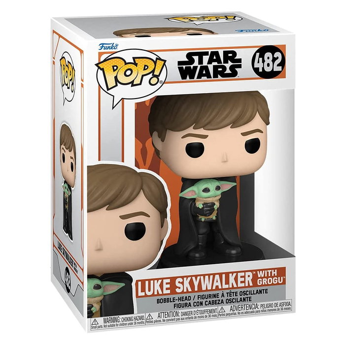 Funko Pop Star Wars The Mandalorian Luke Con Child Figura Vinilo 9cm Original