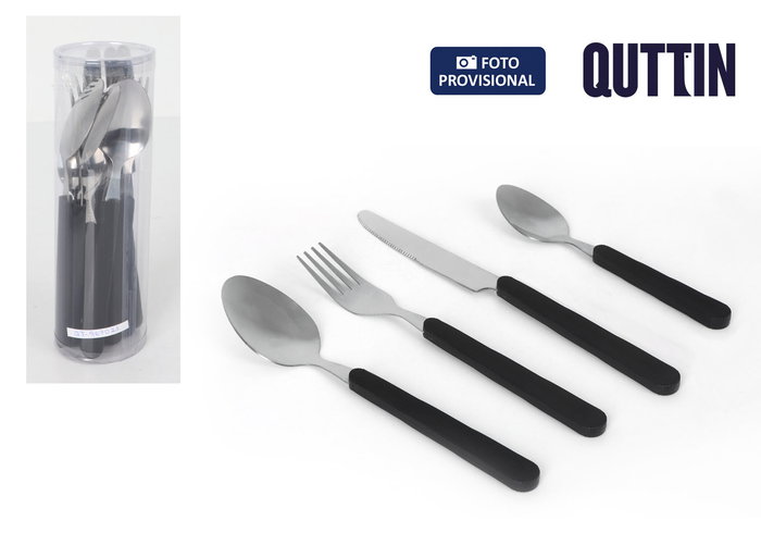 Inde Set 16 Piezas Cubiertos Mango Plástico C/Tubo Atenas (6 Cajas) Inde Set 16 Piezas Cubiertos Mango Plástico C/Tubo Atenas (6 Cajas)