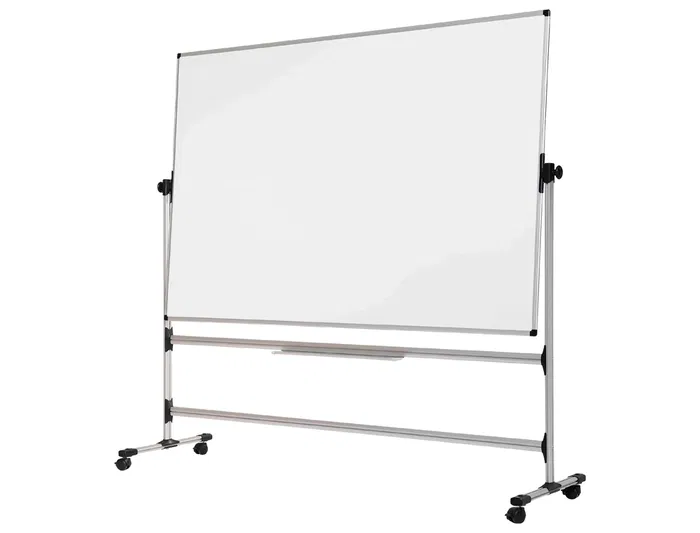 Bi-office Pizarra Blanca Doble Cara Vitrificada Magnética Volteable 120x150 cm