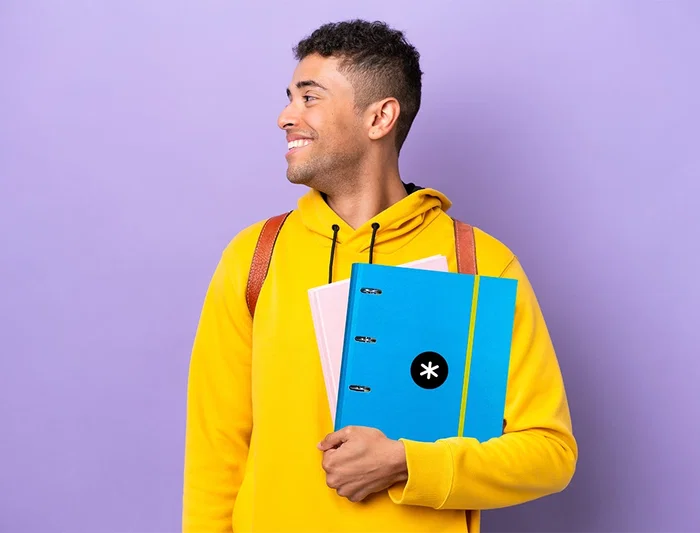 Antartik Carpeta con recambio a4 cuadro 5mm forrada 4 anillas 40mm redondas con solapa color azul Antartik Carpeta con recambio a4 cuadro 5mm forrada 4 anillas 40mm redondas con solapa color azul