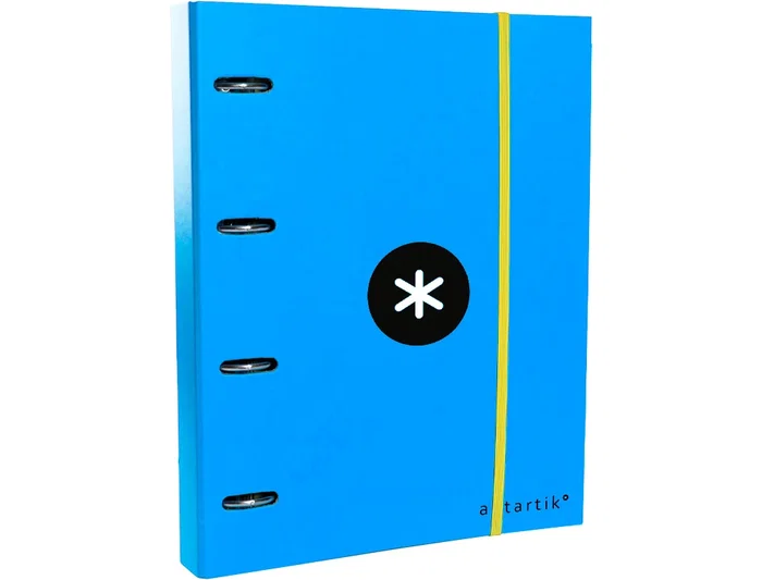Antartik Carpeta con recambio a4 cuadro 5mm forrada 4 anillas 40mm redondas con solapa color azul Antartik Carpeta con recambio a4 cuadro 5mm forrada 4 anillas 40mm redondas con solapa color azul