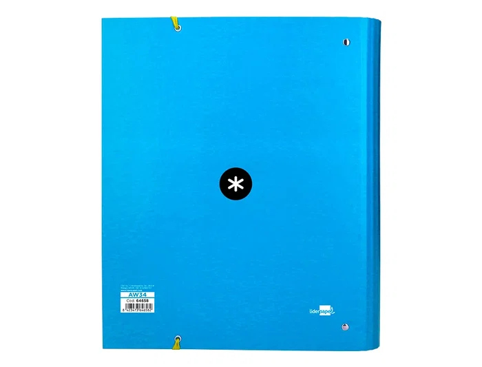 Antartik Carpeta con recambio a4 cuadro 5mm forrada 4 anillas 40mm redondas con solapa color azul Antartik Carpeta con recambio a4 cuadro 5mm forrada 4 anillas 40mm redondas con solapa color azul